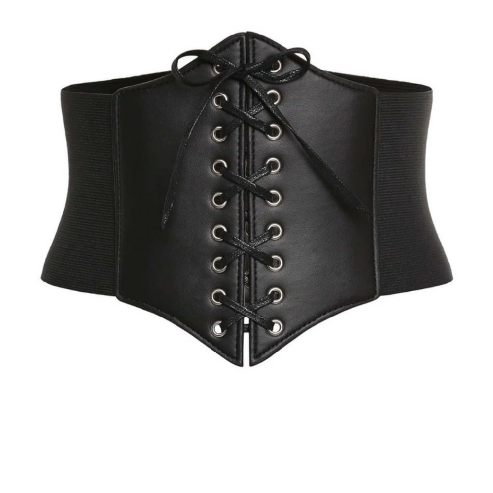 Faux Leather Corset